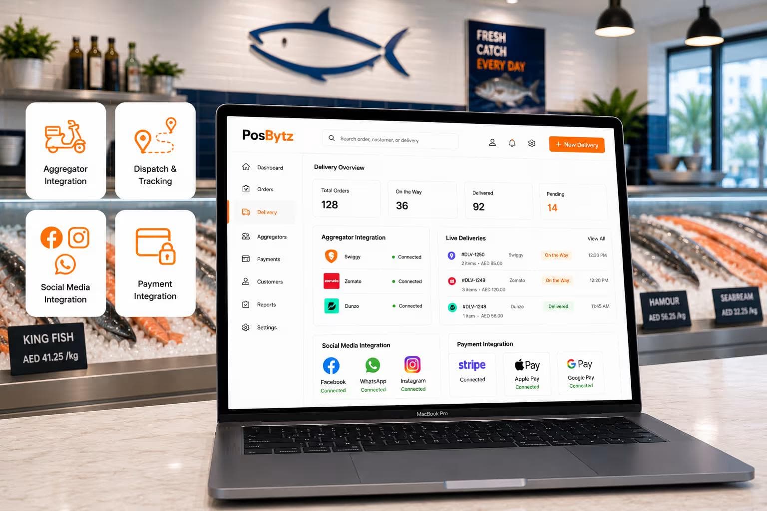 Fish store delivery management