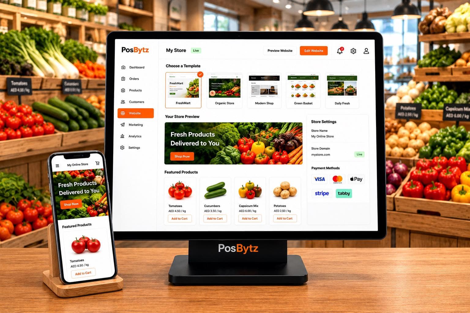 Free online store builder with POS sync, zero commission sales, and instant setup