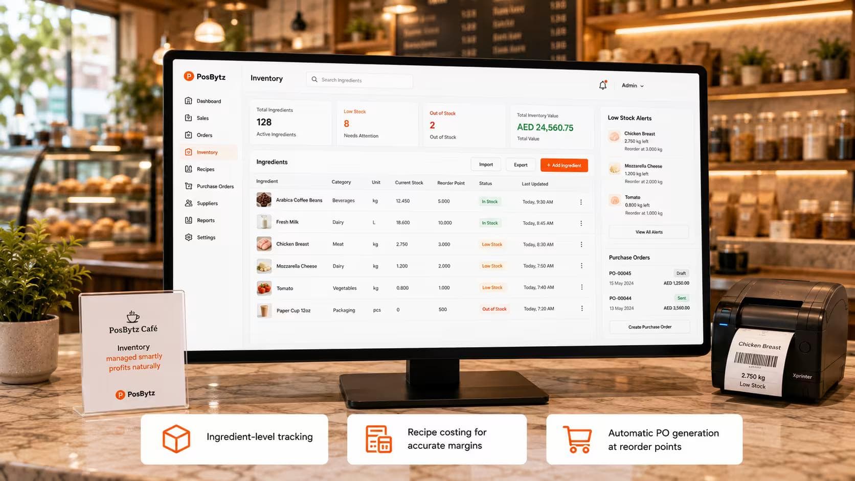 Cafe inventory management