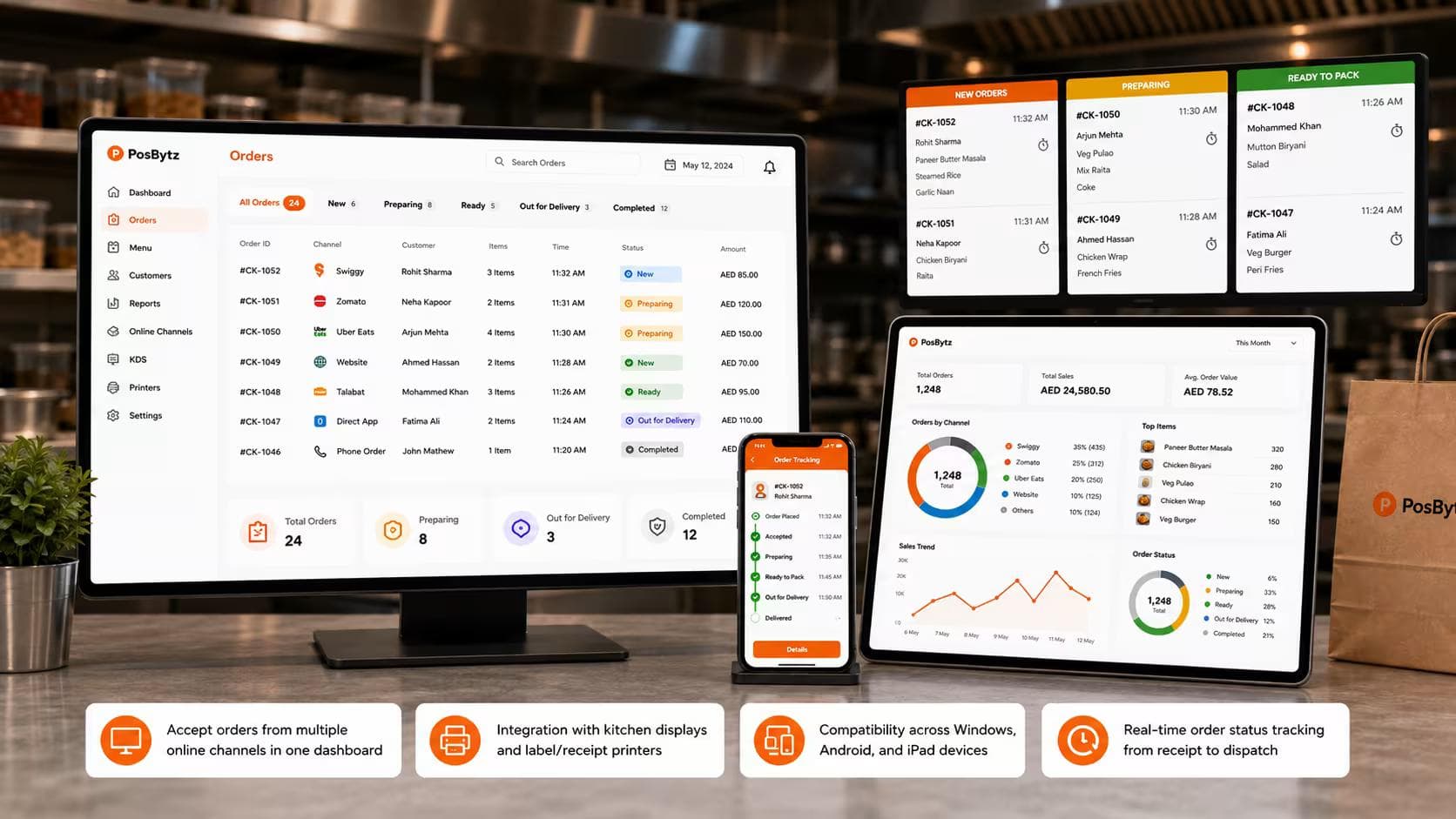 Cloud kitchen software for POS billing